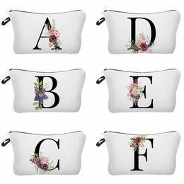 bridesmaid Makeup Bag Fr Alphabet Printed Storage Bag Cosmetic Bags for Bride Bridesmaid Proposal Gift Beautiful Women's Bag 41jN#