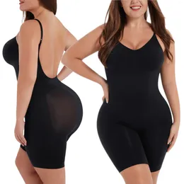 Women's Shapers Seamless Shapewear For Women Tummy Control Waist Trainer Bodysuit Full Body Shaper Slim Low Back Backless Jumpsuit