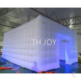 wholesale free ship to door outdoor activities 10mLx6mWx4mH (33x20x13.2ft) LED Colourful lighting inflatable lawn tent,oxford inflatable nightclub tent for party