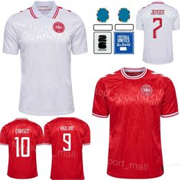 2024 Euro Cup Denmark Soccer Jerseys 23 HOJBJERG 11 DARAMY 3 VESTERGAARD 17 KRISTIANSEN 10 ERIKSEN 13 NELSSON 9 HOJLUND DAMSGAARD Football Shirt Kits National Team