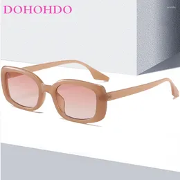 Sunglasses DOHOHDO Retro Small Frame Rectangle Women's 2024 Brand Designer Fashion Men Eyeglasses Colourful Shades UV400