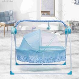 Baby Cribs Portable Electric Baby Cradle Crib Auto-Swing Bassinet Rocking Cot Infant Baby Sleeping Bed Music L416