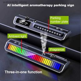 Car Air Freshener Car Air Freshener Multifunction RGB Music Pick-Up Car Perfume USB Rechargeable Automotive Smell Parking Phone License Plate Cool L49
