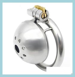 Other Health Beauty Items Stainless Steel Slth Lock Male Device Super Small Short Cock Cage Penis Ring Belt Dh7Z67674436