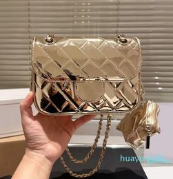 Classic Diamond Crossbody Messenger Shiny Patent Leather Women Luxury Bag Fashion Lattice Purse Handbag