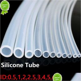 Hoses Food Grade Transparent Sile Rubber Hose Id 0.5 1 2 3 4 5 6 7 8 9 10 Mm Od Flexible Nontoxic Tube Clear Soft Metre Drop Deliver Dhyrf