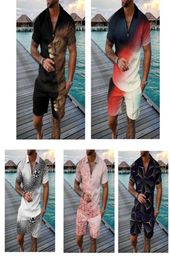 Men s Tracksuit Casual Short Sleeve Zipper Polo Shirt Shorts Set for Men Streetwear 2 piece Suit Summer 2206154052407