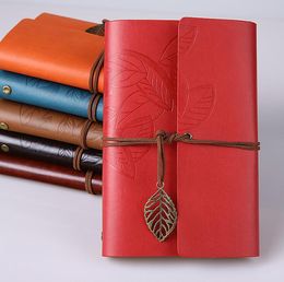 Creative color binding loose-leaf notepad Daily notebook Vintage leaf notebook