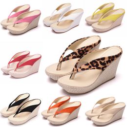 Sommersandalfrauen Strand Slipper weiß schwarz rosa orange loopard flip flops strand schuhe gai Gai