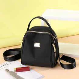 School Bags Mini Ladies Backpack Nylon Handbags Purse Women Shoulder Crossbody Casual Pure Colour Female Messenger Top-Handle