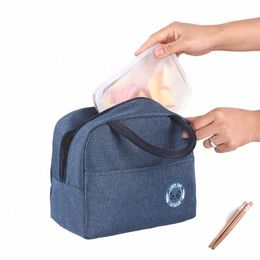 insulated Lunch Bag Women Kids Cooler Bag Thermal Bag Portable Ice Pack Tote Canvas Food Ctainer Food Picnic Bags Bento Pouch l4m6#