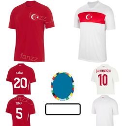 Men Euro Cup Soccer Turkey 14 Yunus Akgun Jerseys 24/25 National Team 16 Ismail Yuksek 17 Arda Guler 6 Orkun Kokcu 18 Mert Muldur 19 Kenan Yildiz Football Shirt Kits