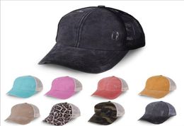 Ponytail Messy Buns Hats Girls Baseball Caps Messy Buns Hats Washed Cotton Unisex Visor Cap Hat Outdoor Snapbacks Caps J75157243366