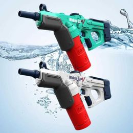 Gun Toys 2024 Electric Toy Water Gun Dolphin Outdoor Portable Swimming Pool Battle Party Large Capacity Water Toy Gun Gift for Kid Adult 240416