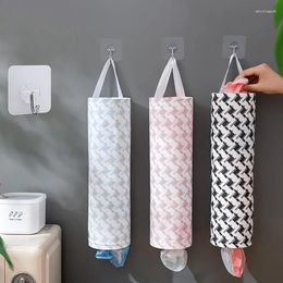 Storage Bags Home Trash Hanging Plastic Kitchen Organization Garbage Dispenser Wall Mounted Groceries Organizer Bag Send Hook