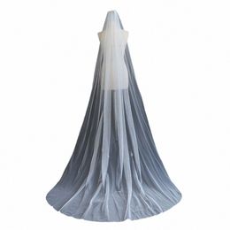 elegant Cut Edge One-layer Bridal Veil with Comb for Bride Wedding Headpiece 57og#