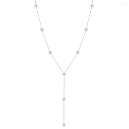 Chains 2024 Star Tassel Long Necklace Women's S925 Pure Silver Accessories Small And Versatile Minimalist Design