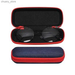 Sunglasses Cases Protable Sunglasses Glasses Carry Bag Hard Zipper Travel Pack Pouch Case Spectacle Case Lanyard Zipper Eyeglass Cases Protector Y240416