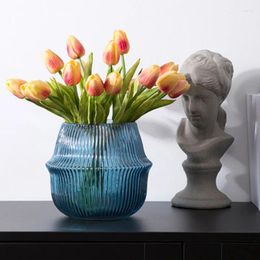 Vases Classic Multicololr Glass Flower Pot Basket Bottles Decoration Home Nordic Dried Transparent Hydroponic Small