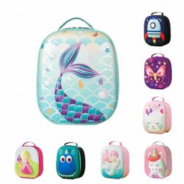 reusable Leakproof Lunch Box for Adult Office Lunch Tote Bag Fit Travel Picnic With Ice Pack Tote Kit for Girls Boys Mermaid r61n#