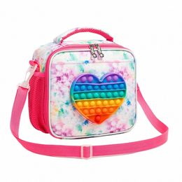 lunch Box for Girls Kids School Lunch Bag Back To School Supplies Insulated Tote for Kids Fi Pr Bubbles Design 2022 d1Xx#