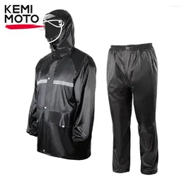 Raincoats Raincoat Men Waterproof Motorcycle Rider Outdoor Equipment Unsex Suit Motorcyclist Riding Impermeable Breathable Black