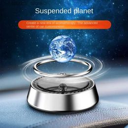 Car Air Freshener Floating Planet Car Freshener Aroma Light Sense Rotating Centre Console Car Perfume Ornaments Metal Solar Car Fragrance L49