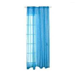 Curtain Window Screening Sheer Star Curtains Coverings Small And Fresh Voile Child Green Decor