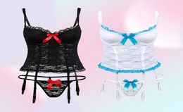 Women039s Sleepwear Porn Sexy Lingerie Women Erotic Lace Corset Vest Lenceria Mujer Sex Ladies Garters Slips Underwear Costumes3704133