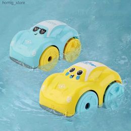 Barns duschvattenleksaker abs windup bil tecknad bil baby shower leksaker barns gåvor amfibiska bil badrum flytande leksaker y240416