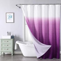 Shower Curtains Draping Effect And Non -through PEVA Curtain Hygienic Exquisite Craft Privacy Protected Mould Proof Extra Thick