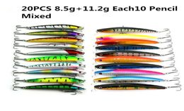 20PCS 85g112g Each10 Pencil Mixed lure fishing bait Hard Baits Artificial Fishing Baits Mixed Highquality1448378