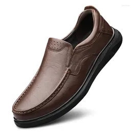 Casual Shoes Size:37-46 Italian High Quality Classic Loafers Man Driving Business Dress Leather Lightweight Outdoor