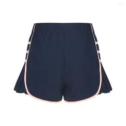 Women's Shorts Lady Stylish Summer Sports With Elastic High Waist Loose Fit Pleated Design For Jogging Yoga Tennis Flowy