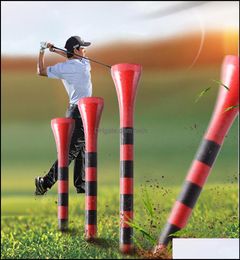 Sports Outdoors 100PcsBag Bamboo Golf Tees Wite Red With Black Stripe Mark Scale 70Mm 8M Golfs Aesories 2 Size Colorfl Ball Tee3077886