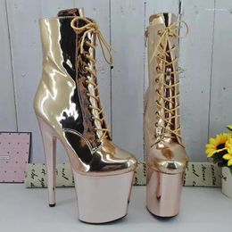 Dance Shoes Auman Ale 20CM/8inches PU Upper Sexy Exotic High Heel Platform Party Women Boots Pole 110