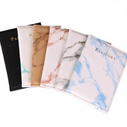 hot Travel Women Men Passport Cover Pu Leather Marble Style Travel ID Credit Card Passport Holder Packet Wallet Purse Bags Pouch 88mk#