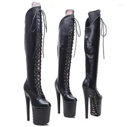 Dance Shoes LAIJIANJINXIA 20CM/8inches PU Upper Modern Sexy Nightclub High Heel Platform Women's Boots 488