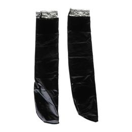 Sexy Socks 1 Pair Women Sexy Fashion Long Latex Rubber Stockings Thigh High Tights Pants 240416