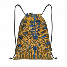 yayoi Kusama Abstract Painting Drawstring Backpack Sports Gym Bag for Men Women Shop Sackpack t3Xp#