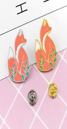 Gold and silver twocolor cartoon cute wit fox brooch animal brooch drop oil Jewellery accessories Enamel pins2189505