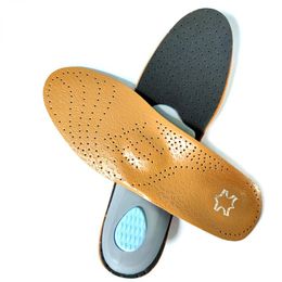 Orthopaedic Insole For Flat Feet Arch Support PU Leather Latex Orthotic Insoles For Feet suitable men women Shoes Sole