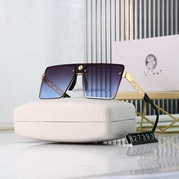 2022 new square frameless beauty head sunglasses internet famous glasses large frame fashionable