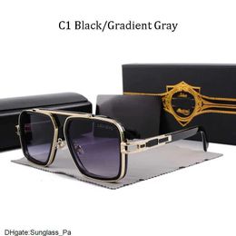 DITA Vintage Pilot Square Men Designer Sunglasses Fashion Shades Golden Frame Glasses UV400 Gradient LXN-EVO SPN6