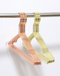 Rose Gold Metal Clothes Shirts Hanger with Groove Heavy Duty Strong Coats Hanger Suit Hanger QW89821457806