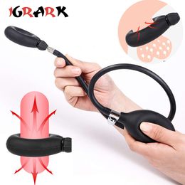 New Inflatable Lock Penis Ring Detachable Silicone Cockring Delay Ejaculation sexy Toys For Men Dick Erection Adult Games sexyshop