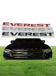 For Everest Car Front Head Emblem Logo Sticker Bage Letters Nameplate Decals8020515