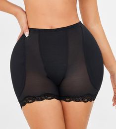 Women Low Waist Underwear Sponge Pads Body Shapers Hips Up Belly Slim Fake Ass Pants Padded Shapewear Panties Hip Pads Plus Size4591561