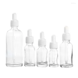 Storage Bottles 15pcs 5-100ml Reagent Eye Dropper Drop Clear Glass Liquid Pipette Bottle Refillable