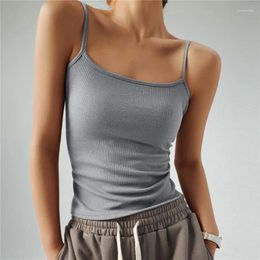 Women's Tanks Summer Korean Knit Camis Tube Top Shirts For Women Sexy Low Neck Rib Ladies Solid Basic Sleeveless Teen Y2k Clothing